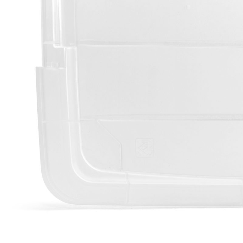 Iris USA® Buckled Boxes, 60 Qt, 22-1/16”L x 16-5/8”W x 13-1/16”H, Clear, Set Of 4 Boxes - Image 3