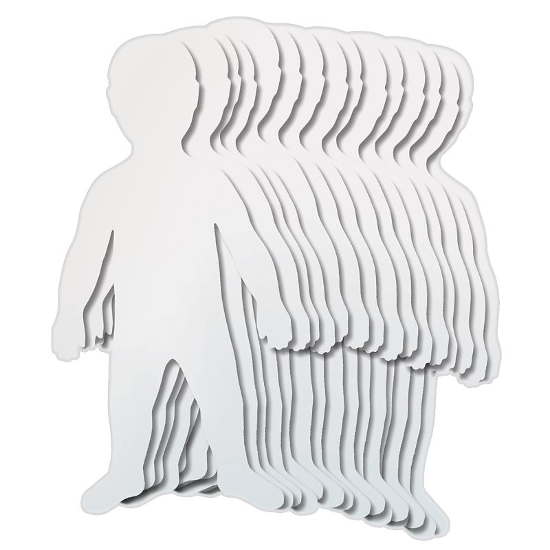Roylco® Big Huge Kid Fingerpaint Paper Shapes, 18" x 35", Pack Of 24