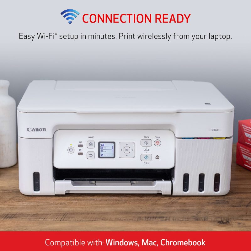 Canon® PIXMA™ G3270 MegaTank Wireless Inkjet All-In-One Color Printer, White - Image 8