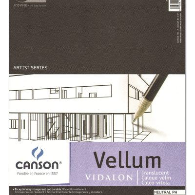 Canson Vidalon Tracing Vellum Pad, 9" x 12", Pack Of 50 Sheets
