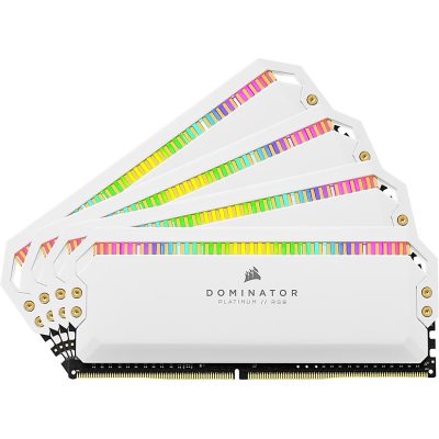 Corsair Dominator Platinum RGB 32GB (4 x 8GB) DDR4 SDRAM Memory Kit - For Motherboard - 32 GB (4 x 8GB) - DDR4-3600/PC4-28800 DDR4 SDRAM - 3600 MHz - CL18 - 1.35 V - Non-ECC - Unbuffered - 288-pin - DIMM - Lifetime Warranty