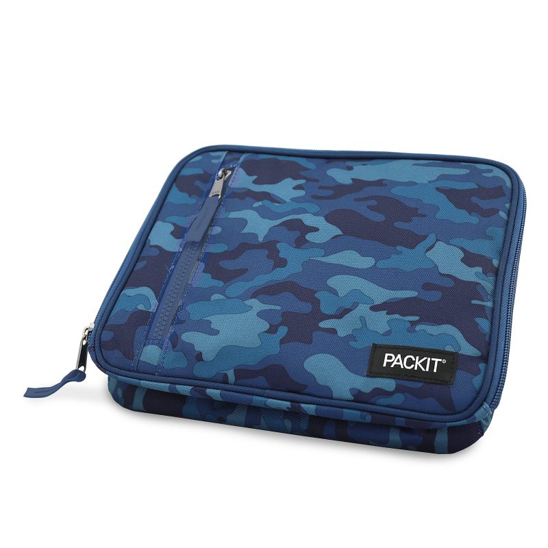 PackIt® Freezable Classic Lunch Box, 2-3/4”H x 10-1/4”W x 8-1/2”D, Blue Camo - Image 2