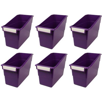 Romanoff Tattle Shelf File, Purple, Pack Of 6