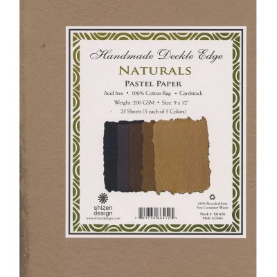 Shizen Design Pastel Paper, Naturals, 8 1/2" x 11", Pack Of 25