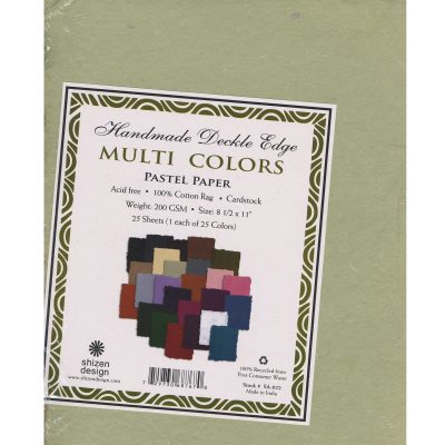Shizen Design Pastel Paper, Multi Color, 8 1/2" x 11", Pack Of 25