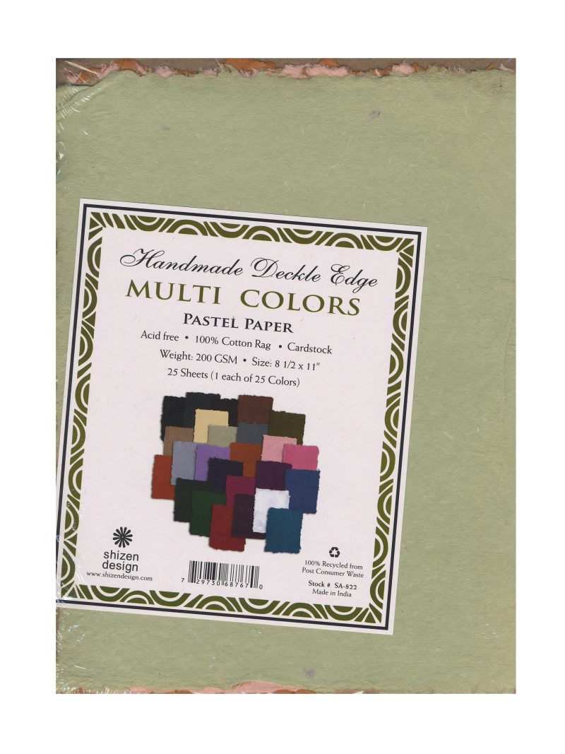 Shizen Design Pastel Paper, Multi Color, 8 1/2" x 11", Pack Of 25