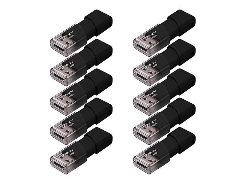 PNY Attache 3 USB 2.0 Flash Drives, 16GB, Black, Pack Of 10 Flash Drives - Image 4
