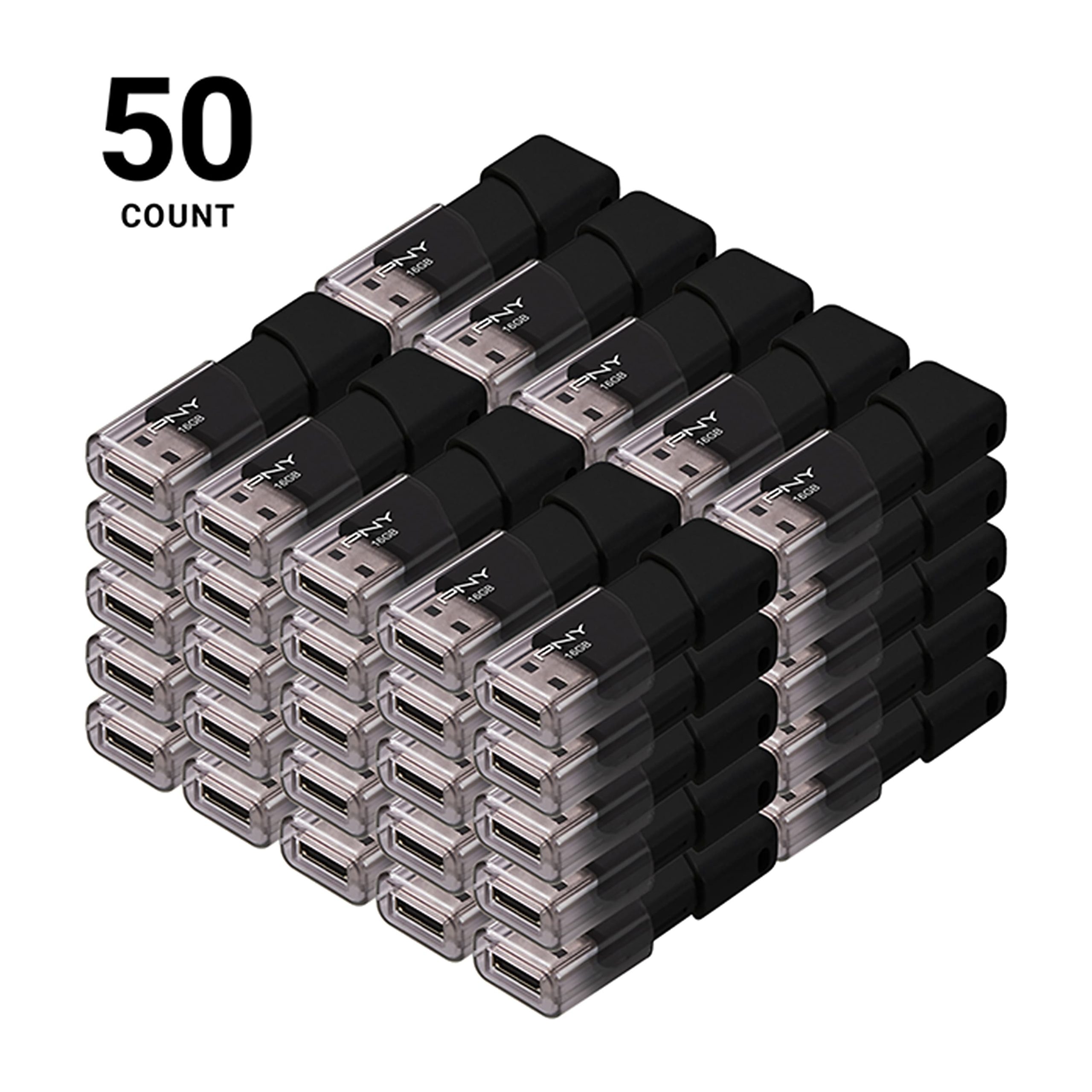 PNY Attache 3 USB Flash Drives,16GB,Black, Pack of 50 Flash Drives - Image 2