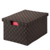 Honey Can Do Woven Heavy-Duty Storage File Box With Lift-Off Lids And Built-In Handles, Letter/Legal Size, 10 3/4" x 17 3/4" x 14", Espresso - Image 2