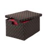 Honey Can Do Woven Heavy-Duty Storage File Box With Lift-Off Lids And Built-In Handles, Letter/Legal Size, 10 3/4" x 17 3/4" x 14", Espresso - Image 3