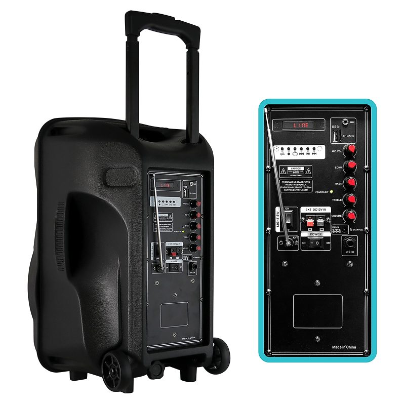 BeFree Sound Bluetooth® Portable Party PA Speaker, Black - Image 6