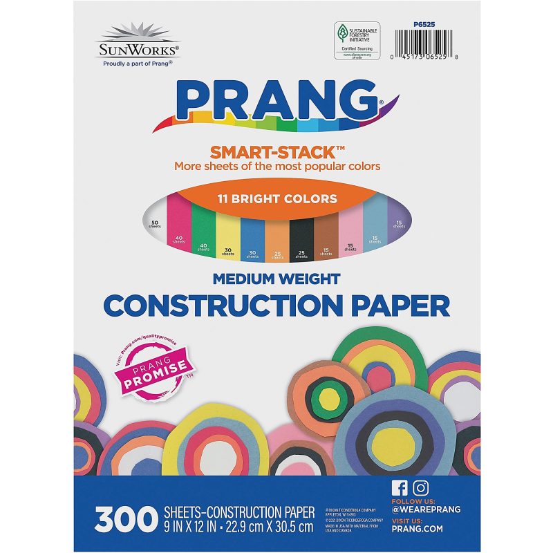 Prang® Smart-Stack™ Medium Weight Construction Paper, 9" x 12", Assorted, Pack Of 300 - Image 3