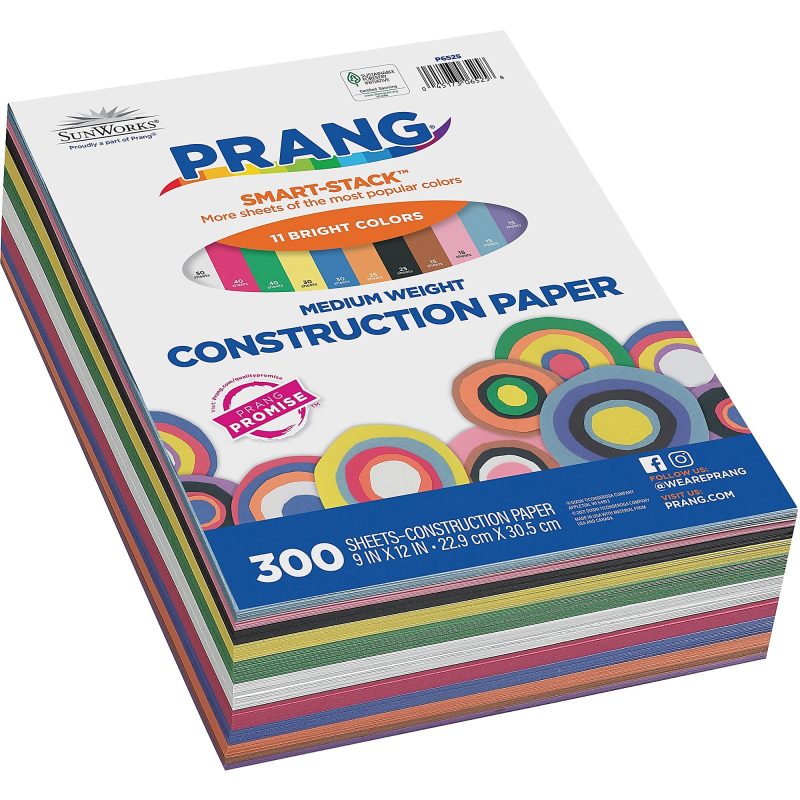 Prang® Smart-Stack™ Medium Weight Construction Paper, 9" x 12", Assorted, Pack Of 300 - Image 4