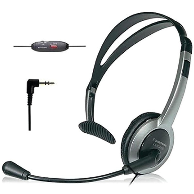 Panasonic KX-TCA430 Headset - Mono - Sub-mini phone (2.5mm) - Wired - Over-the-head - Monaural - Semi-open - 4 ft Cable - Image 3