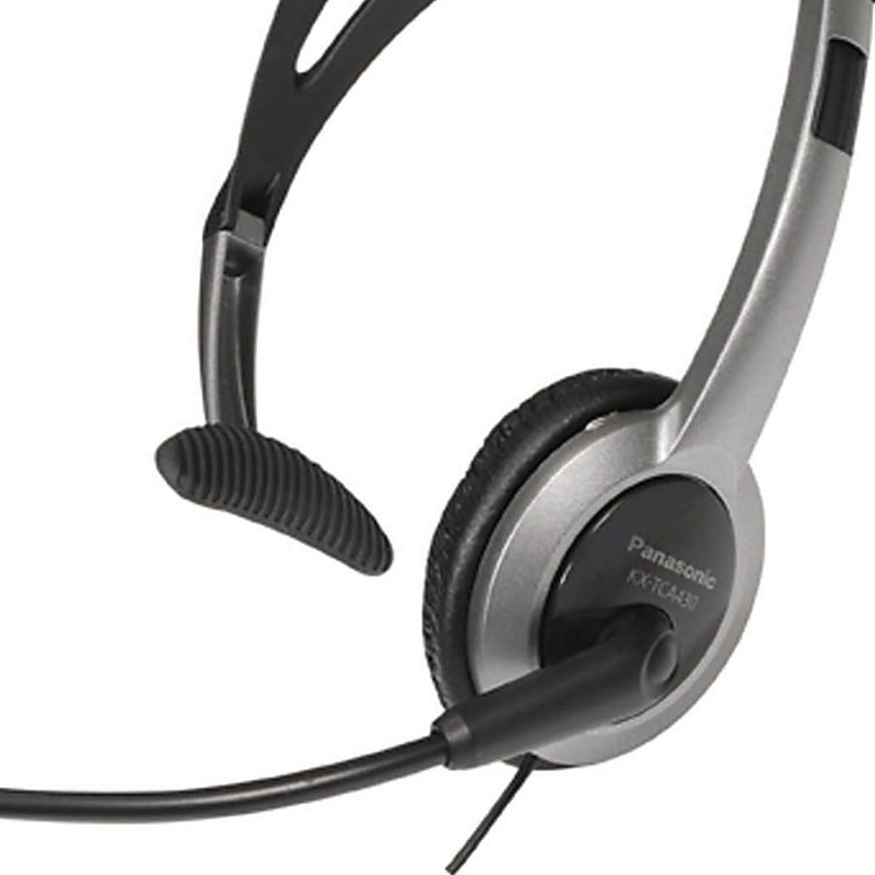 Panasonic KX-TCA430 Headset - Mono - Sub-mini phone (2.5mm) - Wired - Over-the-head - Monaural - Semi-open - 4 ft Cable - Image 4