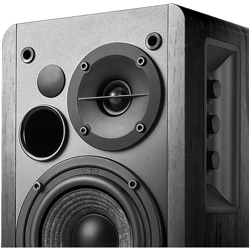 Edifier R1280DB 42-Watt RMS Amplified Bluetooth® Bookshelf Wired Speaker System, Black - Image 2