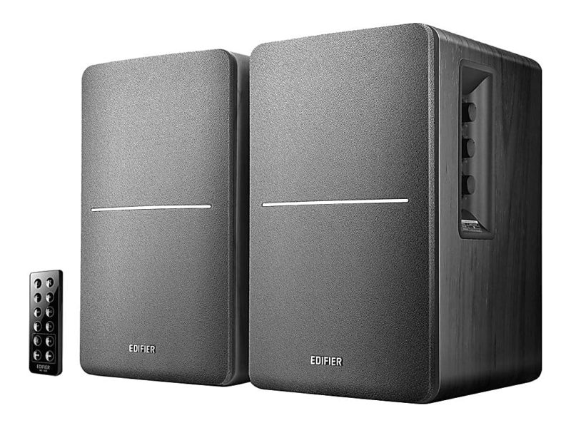 Edifier R1280DB 42-Watt RMS Amplified Bluetooth® Bookshelf Wired Speaker System, Black - Image 6