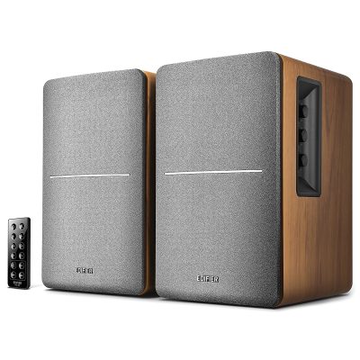 Edifier R1280DB 42-Watt RMS Amplified Bluetooth® Bookshelf Wired Speaker System, Brown
