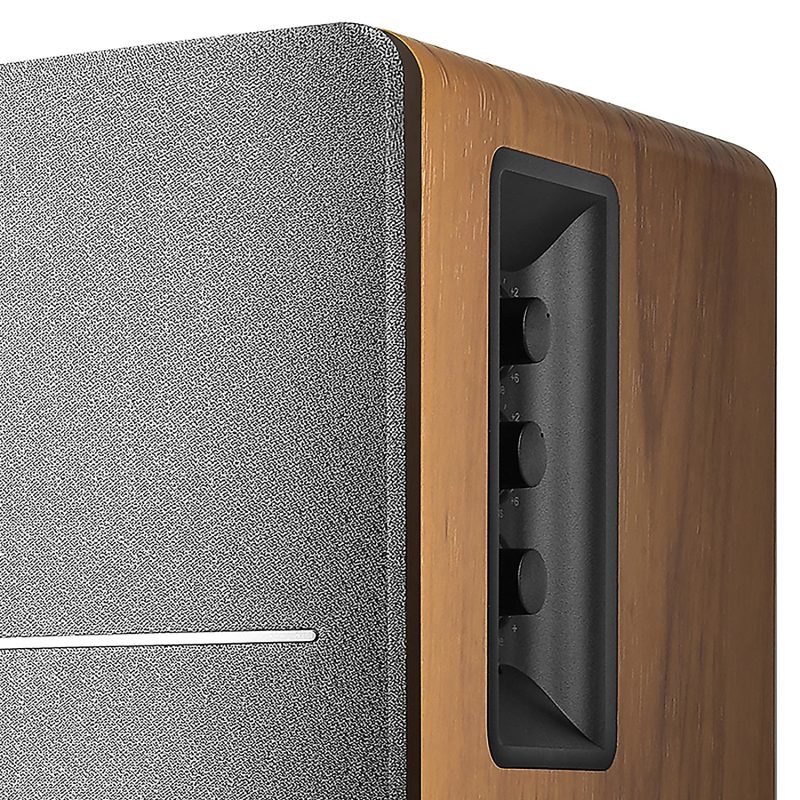Edifier R1280DB 42-Watt RMS Amplified Bluetooth® Bookshelf Wired Speaker System, Brown - Image 3