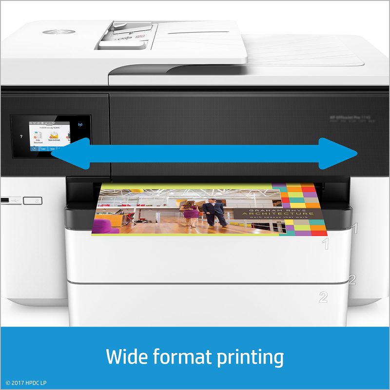 HP OfficeJet Pro 7740 Wide-Format Wireless Inkjet All-In-One Color Printer - Image 6
