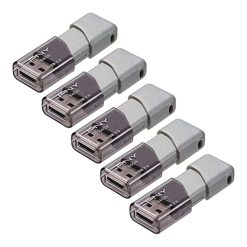 PNY® Turbo Attaché 3 USB 3.0 Flash Drives, 64GB, Pack Of 5 Drives - Image 2