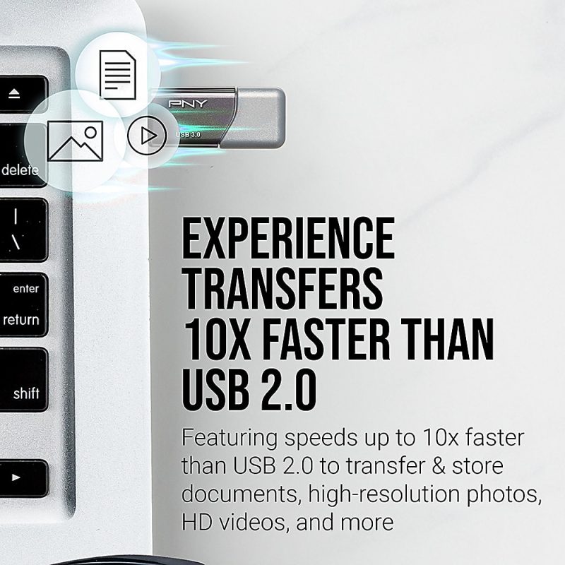 PNY® Turbo Attaché 3 USB 3.0 Flash Drives, 64GB, Pack Of 5 Drives - Image 5