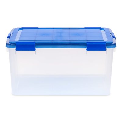Iris Ultimate Weathertight Storage Box, 23-5/8”L x 20-1/16”W x 16-3/16”H, 62.8 Qt, Clear
