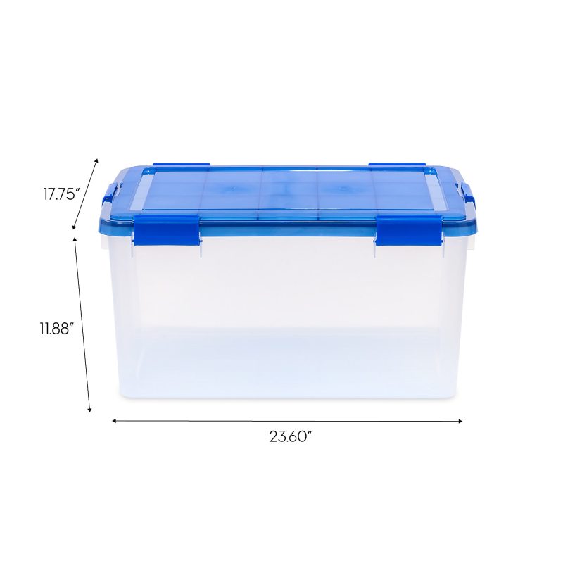 Iris Ultimate Weathertight Storage Box, 23-5/8”L x 20-1/16”W x 16-3/16”H, 62.8 Qt, Clear - Image 7