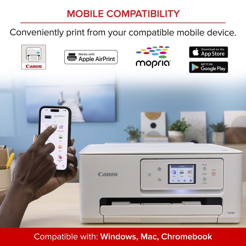 Canon PIXMA™ TS7720 Wireless Home All-in-One Inkjet Color Printer - Image 5