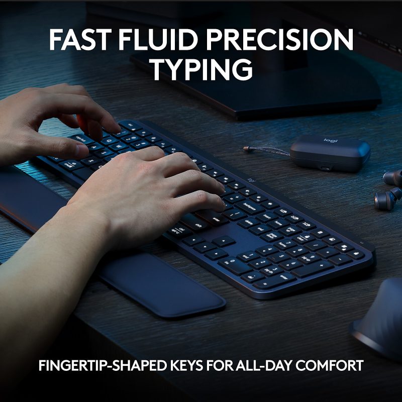Logitech® MX Keys S Wireless Keyboard, Full Size, Black, 920-011406 - Image 2