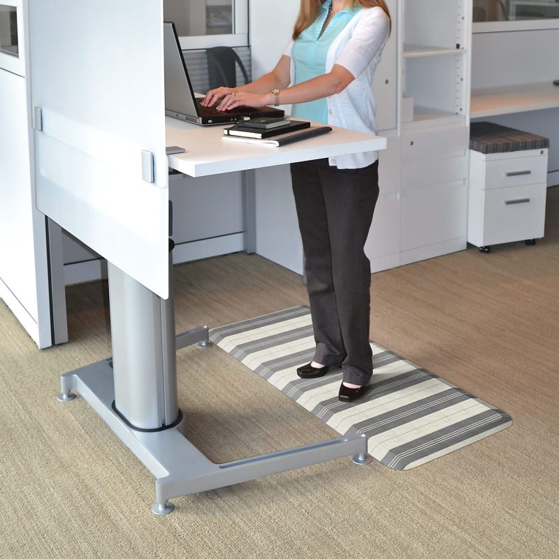 GelPro Designer Comfort Polyurethane Anti-Fatigue Mat For Hard Flooring, 20” x 48”, Taylor Gray - Image 2