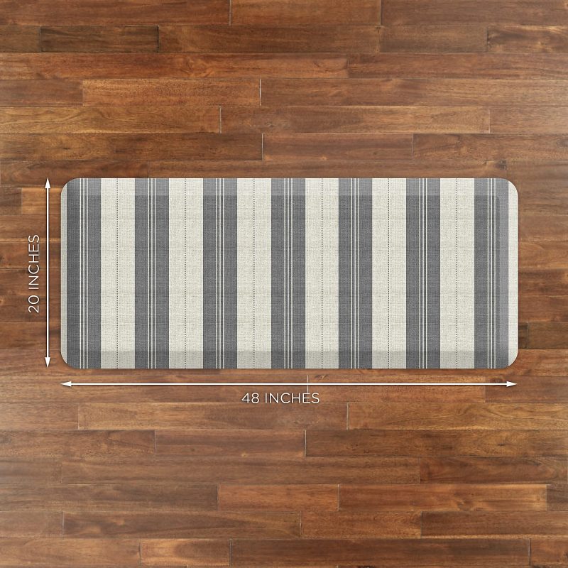 GelPro Designer Comfort Polyurethane Anti-Fatigue Mat For Hard Flooring, 20” x 48”, Taylor Gray - Image 4