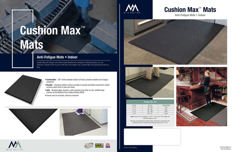 M+A Matting Cushion Max Floor Mat, 36" x 144", Black - Image 3
