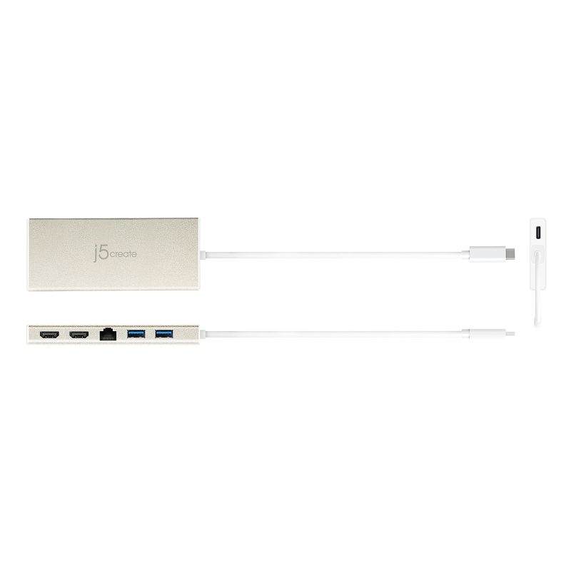 j5create® USB 3.1 Type-C Dual HDMI™ Dock, Silver, 7.8, JCD381 - Image 3