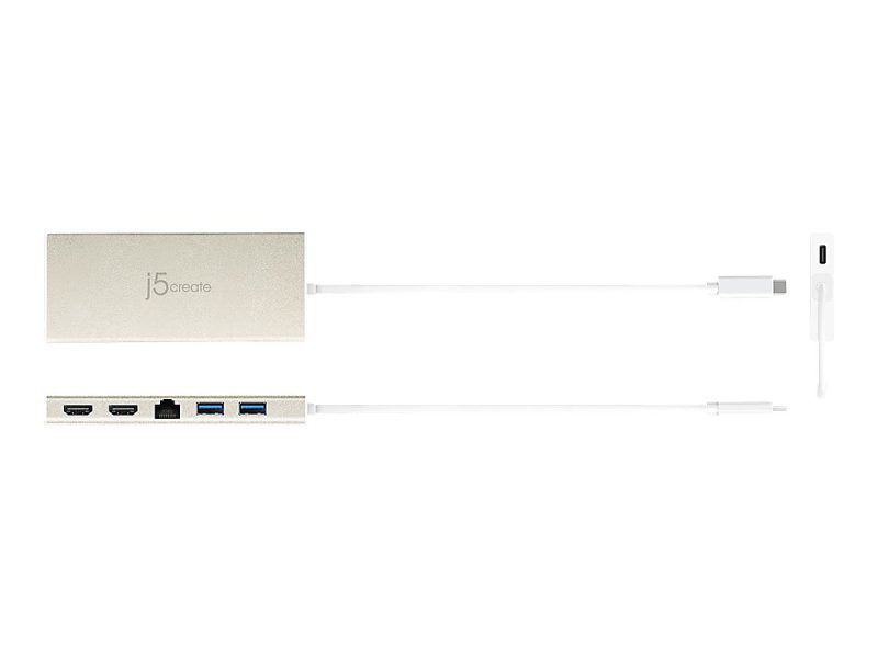 j5create® USB 3.1 Type-C Dual HDMI™ Dock, Silver, 7.8, JCD381 - Image 5