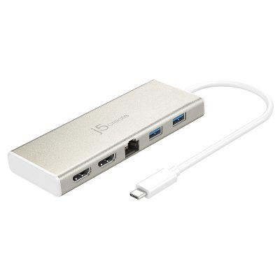 j5create® USB 3.1 Type-C Dual HDMI™ Dock, Silver, 7.8, JCD381