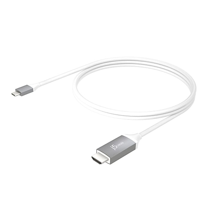 j5create USB Type-C-To-4K HDMI Cable, 75.25", Gray, JCC153G - Image 2
