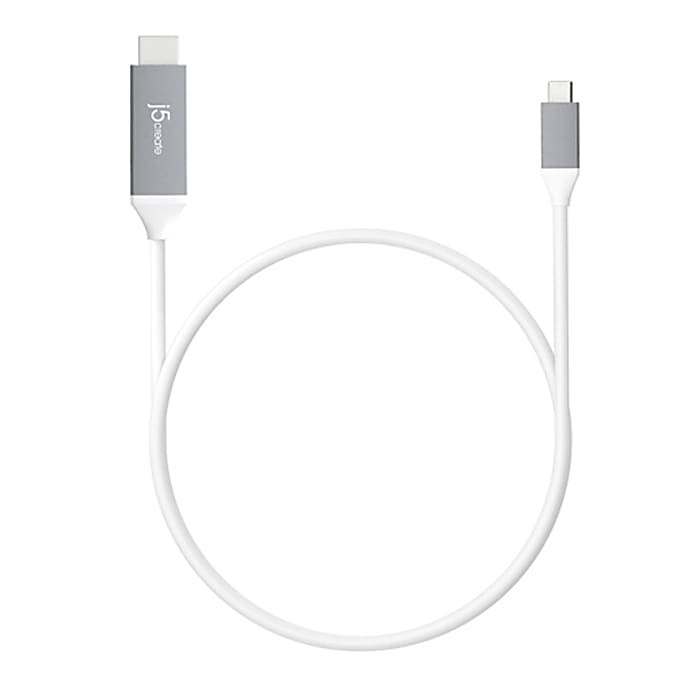 j5create USB Type-C-To-4K HDMI Cable, 75.25", Gray, JCC153G - Image 3