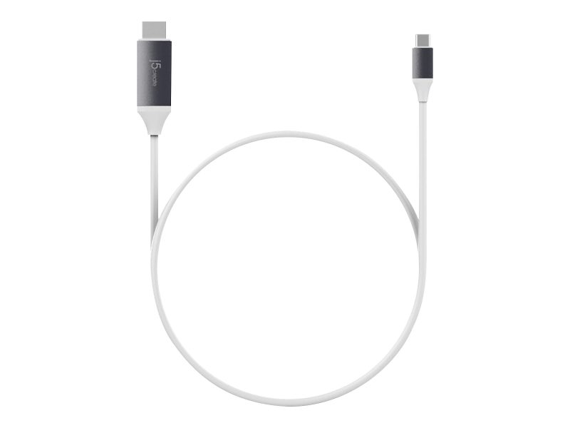 j5create USB Type-C-To-4K HDMI Cable, 75.25", Gray, JCC153G - Image 4