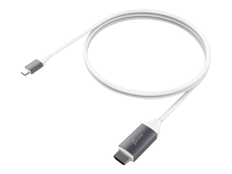 j5create USB Type-C-To-4K HDMI Cable, 75.25", Gray, JCC153G - Image 5