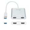 j5create USB 3.0-To-Dual HDMI Cable, 12.5", Silver, JUA365 - Image 2