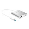 j5create USB 3.0-To-Dual HDMI Cable, 12.5", Silver, JUA365 - Image 3