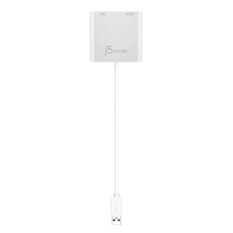 j5create USB 3.0-To-Dual HDMI Cable, 12.5", Silver, JUA365 - Image 5