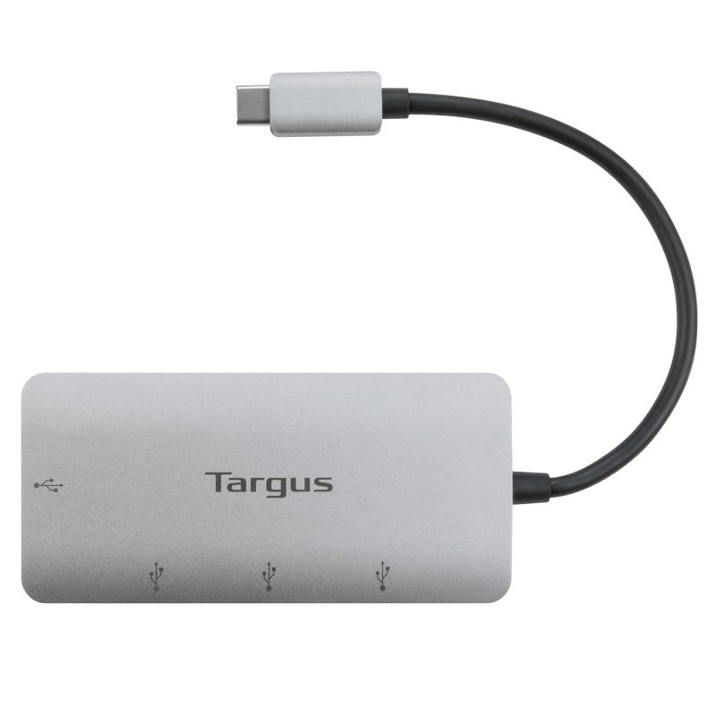 Targus® USB-C To 4-Port USB-A Hub, 1-13/16”H x 3-3/4”W x 1/2”D, Silver, ACH226BT - Image 3