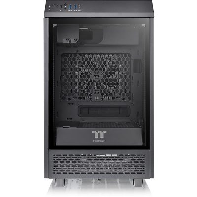 Thermaltake The Tower 100 Mini Chassis - Mini-tower - Black - SPCC, Tempered Glass - 4 x Bay - 2 x 4.72" x Fan(s) Installed - 0 - Mini ITX Motherboard Supported - 3 x Fan(s) Supported - 2 x Internal 3.5" Bay - 2 x Internal 2.5" Bay