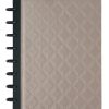 TUL® Discbound Notebook With Debossed Leather Cover, Junior Size, Narrow Ruled, 60 Sheets, Gray