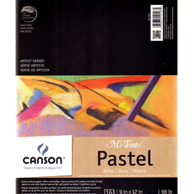Canson Mi-Teintes Pastel Pad With Interleavings, 9" x 12", White, 16 Sheets