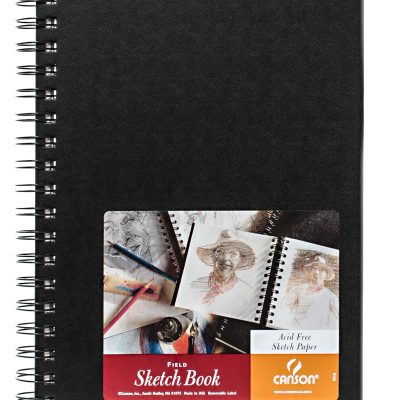 Canson Field Sketchbooks, 7" x 10", Black, 80 Sheets Per Pad, Pack Of 2 Pads