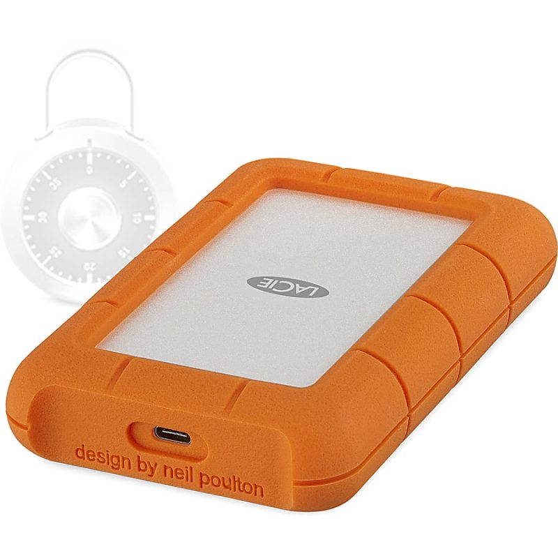LaCie Rugged SECURE 2TB Portable External Hard Drive, STFR2000403 - Image 4