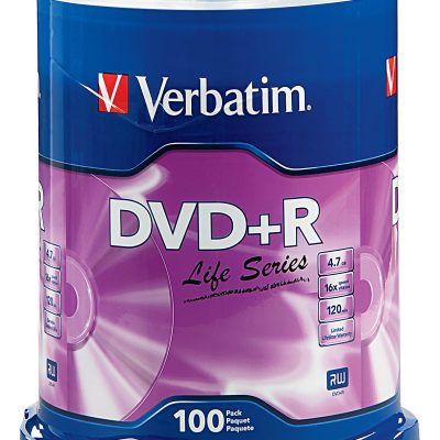 Verbatim® Life Series DVD+R Spindle, Pack Of 100